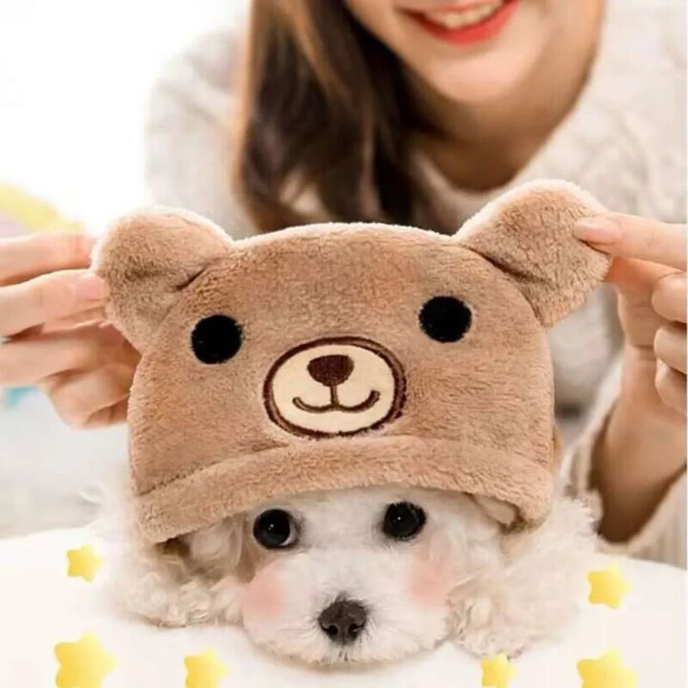 Coral Fleece Thickened Four-Legged Clothes With Bear & Heart Pattern